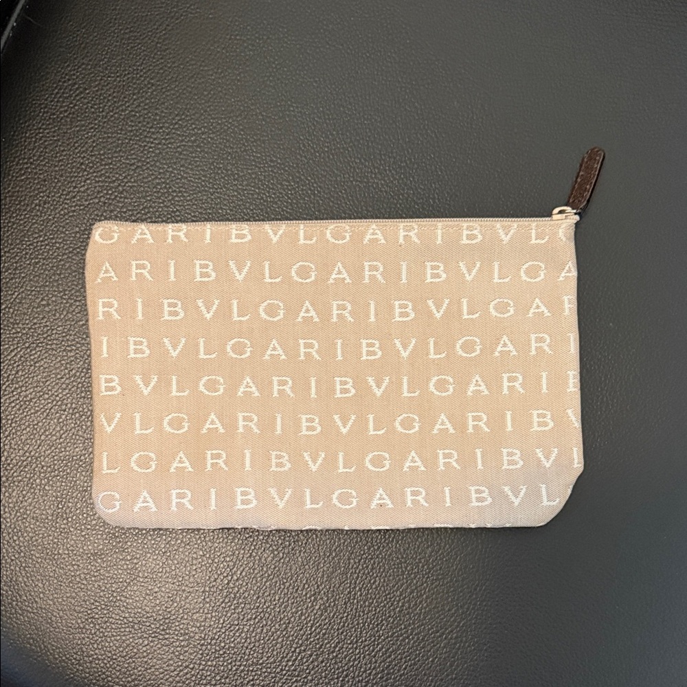 Bulgari Beige and White Clutch